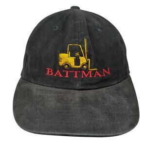 Battman Slideback Baseball Cap Black One Size Adjustable Embroidered Zap Cap